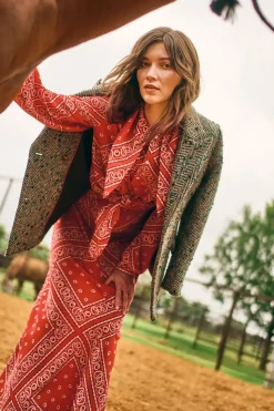 Frances Top in Aces Wild Red