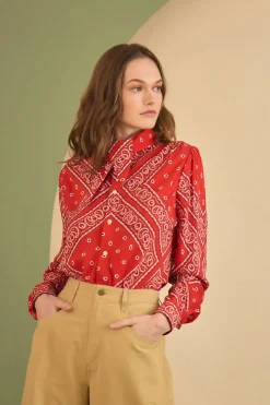 Frances Top in Aces Wild Red