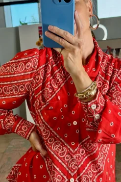 Frances Top in Aces Wild Red