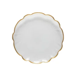 Francesca Collection Dinner Plates in Gold, Set of 6