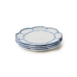French Blue Bamboo Touch Salad & Dessert Plate, Set of 4
