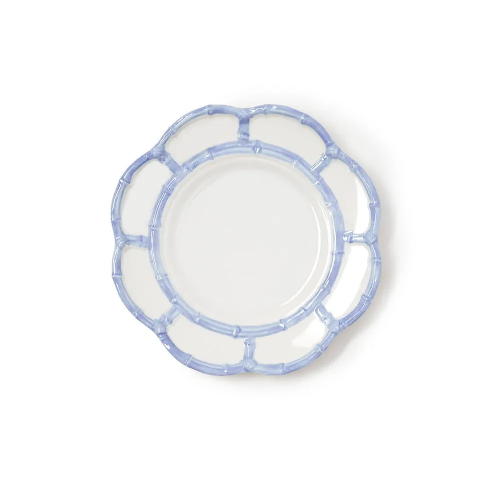 French Blue Bamboo Touch Salad & Dessert Plate, Set of 4