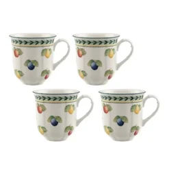 French Garden Fleurence Mug in Multi, Set of 4