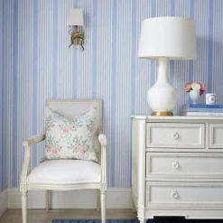 French Linen Stripe Wallpaper