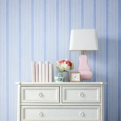 French Linen Stripe Wallpaper