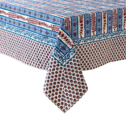 French Tablecloth Avignon Red & Blue
