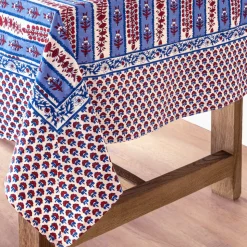 French Tablecloth Avignon Red & Blue