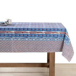 French Tablecloth Avignon Red & Blue