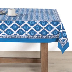 French Tablecloth Azulejo Blue