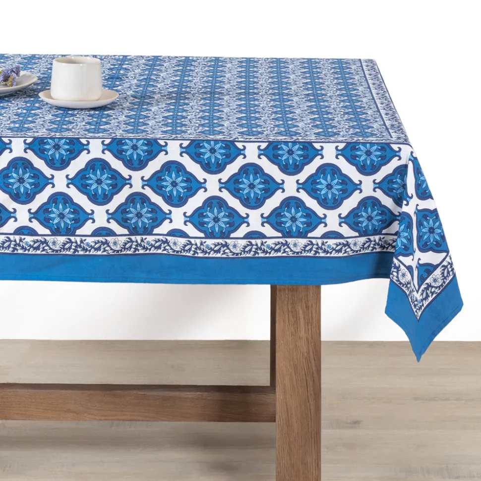 French Tablecloth Azulejo Blue