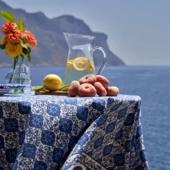 French Tablecloth Azulejo Blue