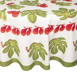 French Tablecloth Fig Red & Green