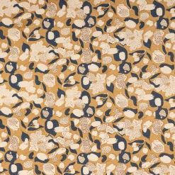 French Tablecloth Forest Harvest Mustard & Blue