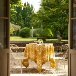 French Tablecloth Forest Harvest Grey & Mustard