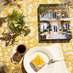 French Tablecloth Forest Harvest Grey & Mustard