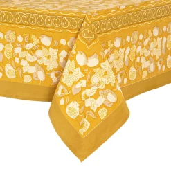 French Tablecloth Forest Harvest Grey & Mustard