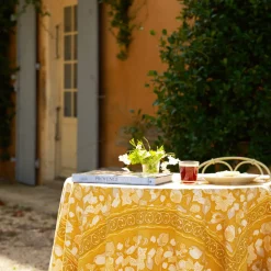 French Tablecloth Forest Harvest Grey & Mustard