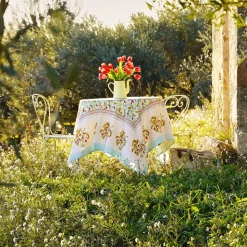 French Tablecloth Fraises des Bois Bleu