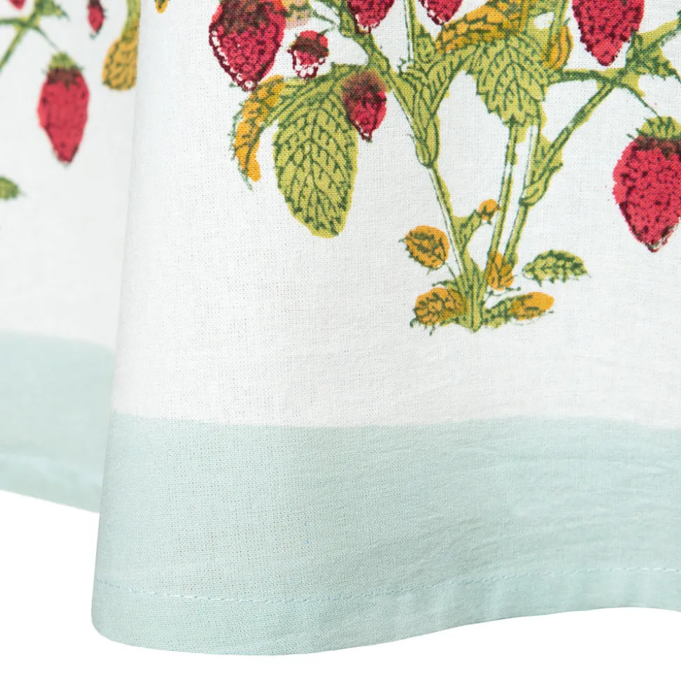 French Tablecloth Fraises des Bois Bleu