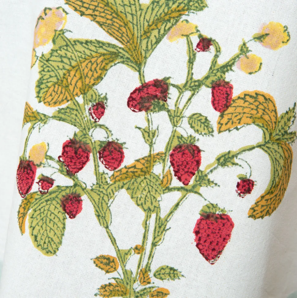 French Tablecloth Fraises des Bois Bleu