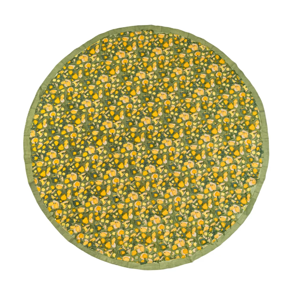 French Tablecloth Fruit Yellow & Green