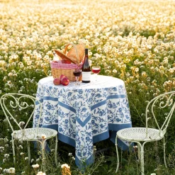 French Tablecloth Granada Cornflower Blue