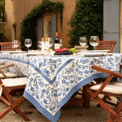 French Tablecloth Granada Cornflower Blue