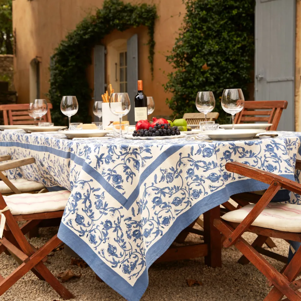 French Tablecloth Granada Cornflower Blue