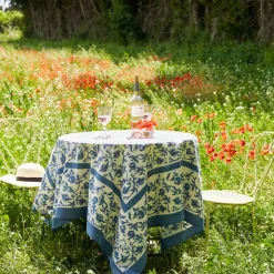 French Tablecloth Granada Cornflower Blue