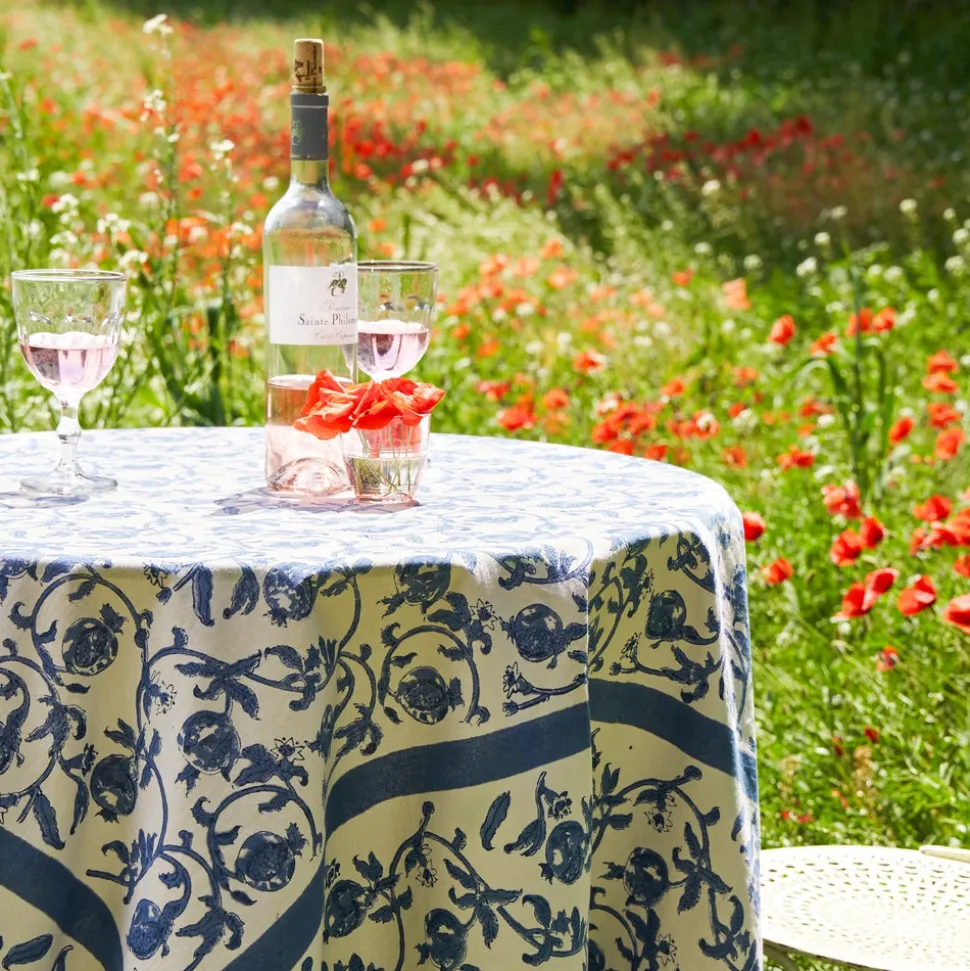 French Tablecloth Granada Cornflower Blue