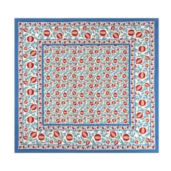French Tablecloth Grenadine Red & Blue