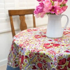 French Tablecloth Jardin Red & Grey