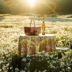 French Tablecloth Jardin Red & Green