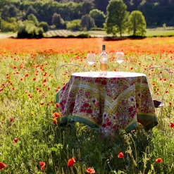 French Tablecloth Jardin Red & Green