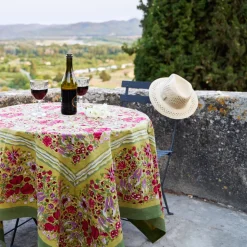 French Tablecloth Jardin Red & Green