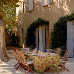 French Tablecloth Jardin Red & Green