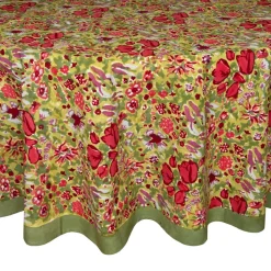 French Tablecloth Jardin Red & Green
