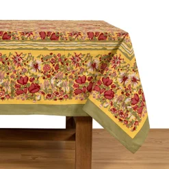 French Tablecloth Jardin Red & Green
