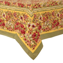 French Tablecloth Jardin Red & Green