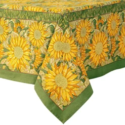 French Tablecloth Sunflower Yellow & Green