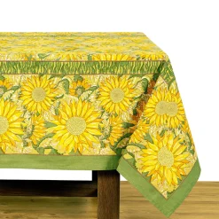 French Tablecloth Sunflower Yellow & Green