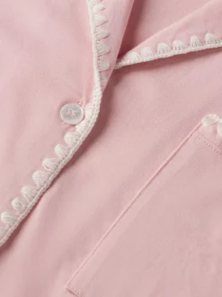 Frida Short PJ Set in Silver Pink/Ivory