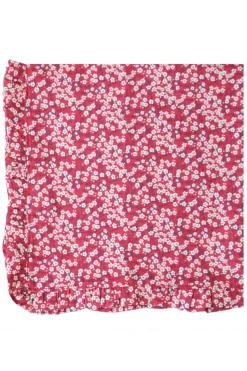 Frill Napkin Set Made With Liberty Fabric in Mitsi Valeria Red