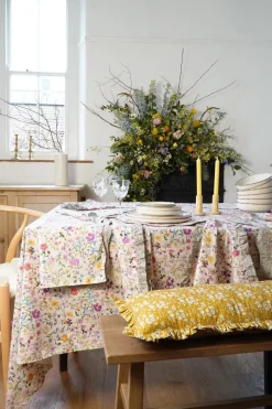 Frill Napkin Set Made With Liberty Fabric in in Linen Garden