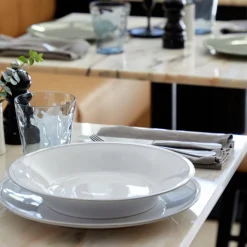 Friso Collection Pasta Plates in White, Set of 6