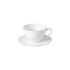Friso Collection Teacups & Saucers in White, Set of 6