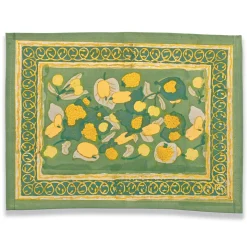 Fruit Mats in Yellow & Green, Set of 6