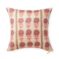 Fuchsia Daisy Suzani Euro Pillow