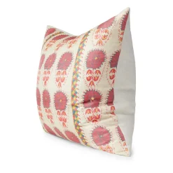 Fuchsia Daisy Suzani Euro Pillow
