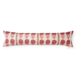 Fuchsia Daisy Suzani Lumbar Pillow